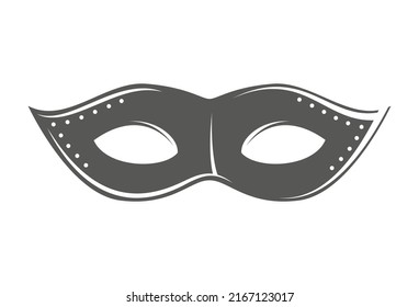 Vintage carnival mask isolate on white background. Vector illustration