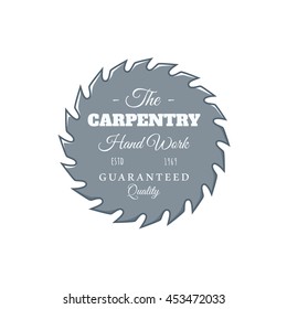 Vintage carpentry logo. Design elements. Vector illustration