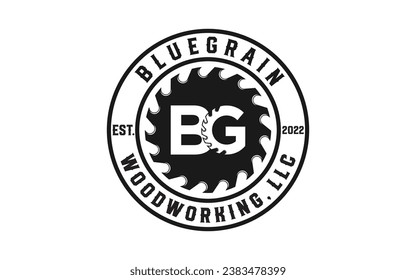 Vintage Carpentry Vector Logo, Design Illustration Carpenter badge, Hammer Steel Saws Concept	
