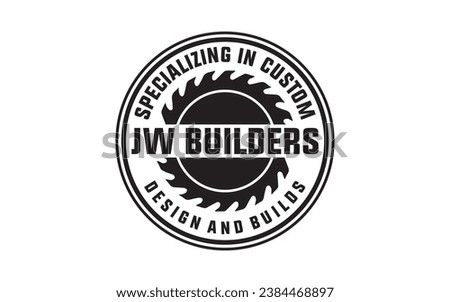 Vintage Carpentry Vector Logo, Design Illustration Carpenter badge, Hammer Steel Saws Concept	
