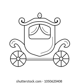 Black Silhouette Magic Carriage Vector Illustration Stock Vector ...