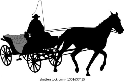 3,809 Horse Carriage Silhouette Images, Stock Photos & Vectors ...