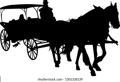 Horse Carriage Silhouette Images, Stock Photos & Vectors | Shutterstock