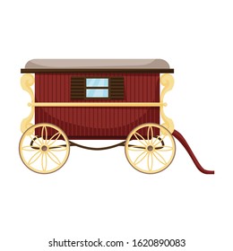 Vintage carriage vector icon.Cartoon vector icon vintage carriage isolated on white background .