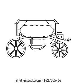 Vintage Carriage Vector Iconoutline Line Vector Stock Vector (Royalty ...