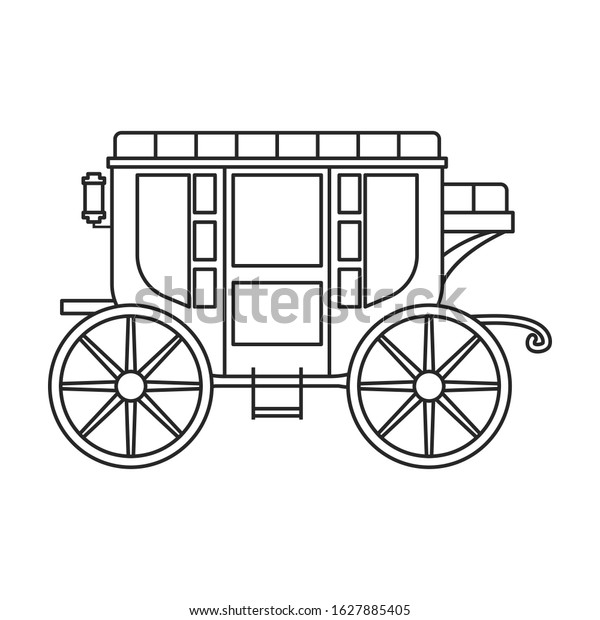 Vintage Carriage Vector Iconoutline Line Vector Stock Vector (Royalty ...