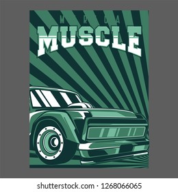 Vintage cars old worn sign. Classic cars retro poster