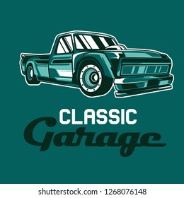 Vintage cars old worn sign. Classic cars retro poster