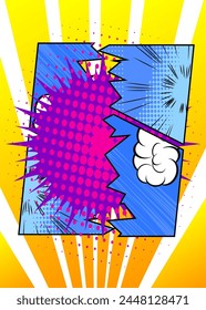 Vintage Cartoon Backgrounds, comic book backdrop. Retro vector comics pop art design.