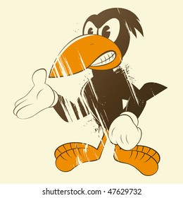 vintage cartoon bird