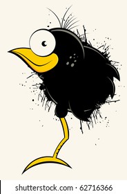 pájaro de caricatura vintage