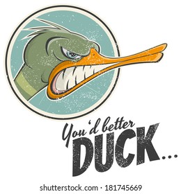 Vintage Cartoon Duck