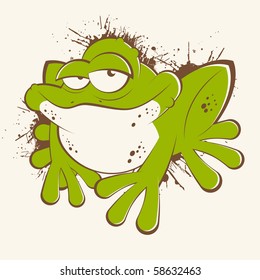 vintage cartoon frog
