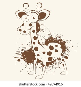 Vintage-Cartoon-Giraffe