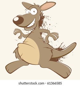 vintage cartoon kangaroo