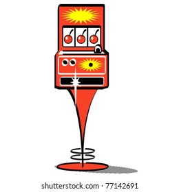 Vintage or cartoon Las Vegas slot machine.