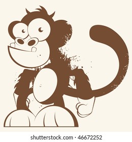 vintage cartoon monkey