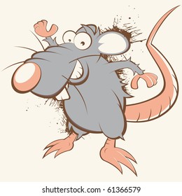 vintage cartoon rat