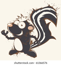 vintage cartoon skunk