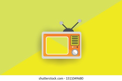 Vintage Cartoon TV vector illustration