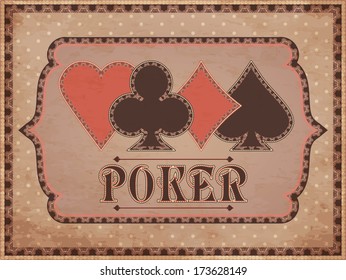 Vintage casino background, vector illustration