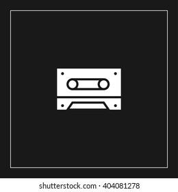 vintage cassette flat icon. vintage cassette vector illustration