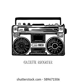 Vintage cassette recorder.