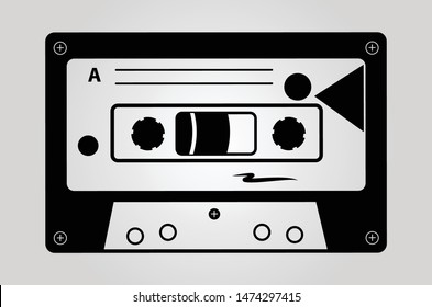 VINTAGE CASSETTE TAPE VECTOR HAND DRAWING