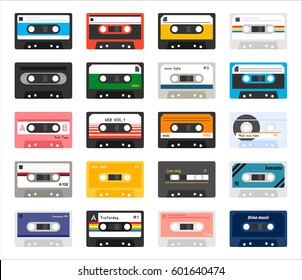 vintage cassette tape vector illustration flat design