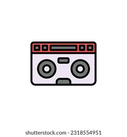vintage cassette vector type icon