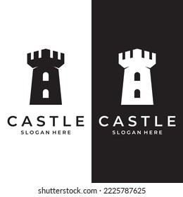 Vintage castle logo creative design,Ancient heritage castle.Logo for business,and museum. svg