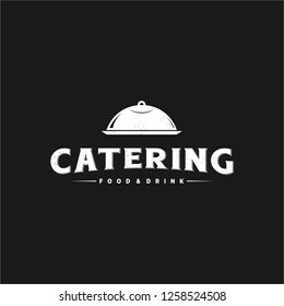 Vintage Catering Logo, Restaurant, Food And Drink