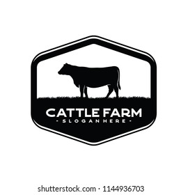 Vintage Cattle / Beef logo design inspiration vector