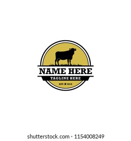 Vintage Cattle / Beef logo design inspiration
