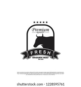 Vintage Cattle and Beef logo design inspiration