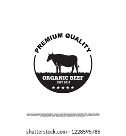 Vintage Cattle and Beef logo design inspiration