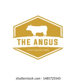 Vintage Cattle / Beef logo design inspiration vector