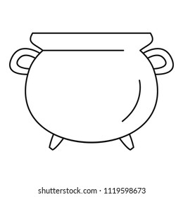 Vintage Cauldron Icon Outline Vintage Cauldron Stock Vector (royalty 