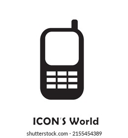 Vintage Cell Phone Icon. Vector illustration eps10.