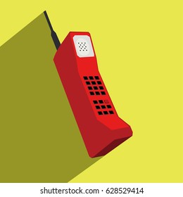 Vintage cellphone vector illustration