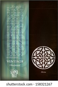 Vintage celtic menu