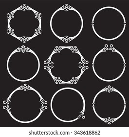 Vintage celtic round frames collection for your design project.