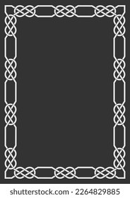 Vintage, Celtic Style frame isolated. Vector illustration