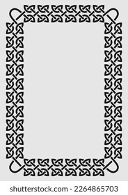 Vintage, Celtic Style frame isolated. Vector illustration