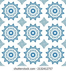 Vintage ceramic mosaic tile seamless pattern