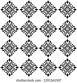 vintage ceramic tile pattern, Portuguese patterns antique seamless tiles design, decorative wallpaper decor vector illustration