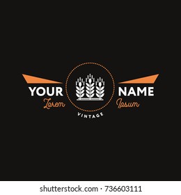 Vintage Cereal Logo Vector. Flat Isolated Graphic Illustration Symbol