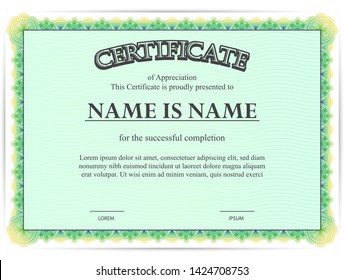 Vintage certificate of appreciation award template. Template diploma border for use in design. Eps10 - vector.