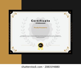 Vintage certificate business template design paper
