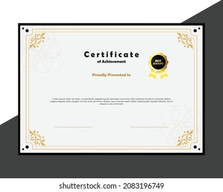 Vintage certificate business template document design